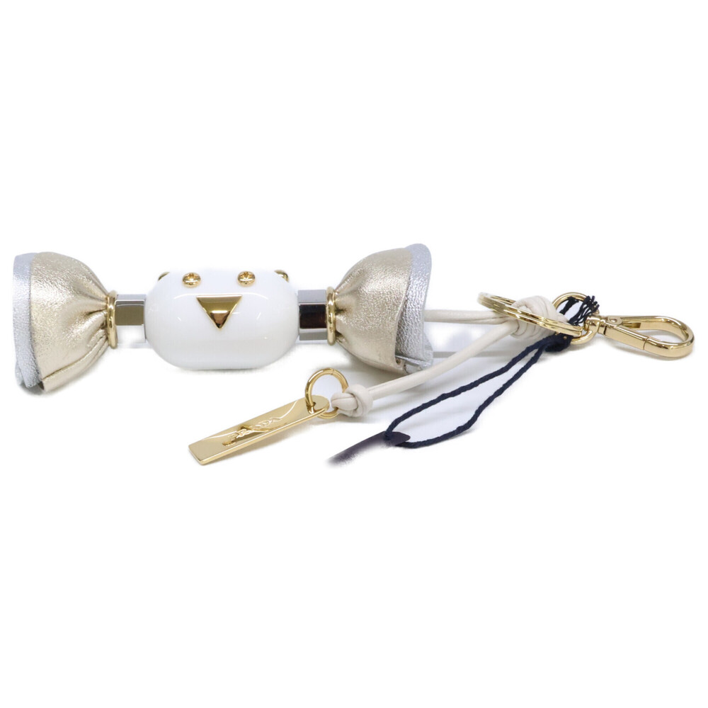 PRADA 1TL588 2HBR F0846 CANDY Bag Charm Keyring White Women's